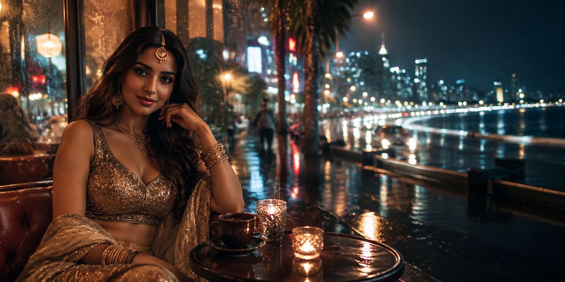 Mumbai Marine Drive illuminated with VIP bonus celebration atmosphere